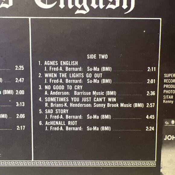 JOHN FRED & HIS PLAYBOY BAND~AGNES ENGLISH LP '67 ULTRASONIC CLEAN VG+ STICKER - Picture 4 of 9